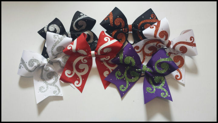 Swirl glitter Bow