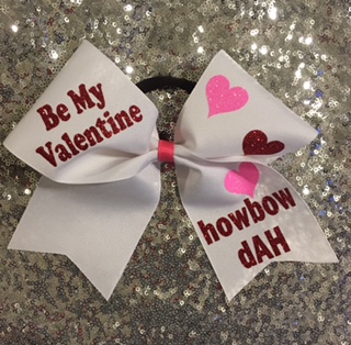 Valentine Cheer Bow....howbow dah