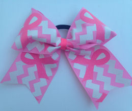 Chevron Breast Cancer Bow